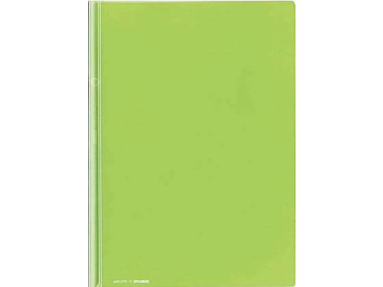 コクヨ レールクリヤーホルダー〈カラーズ〉A4 20枚収容 イエローグリーン 1冊(ご注文単位1冊)【直送品】
