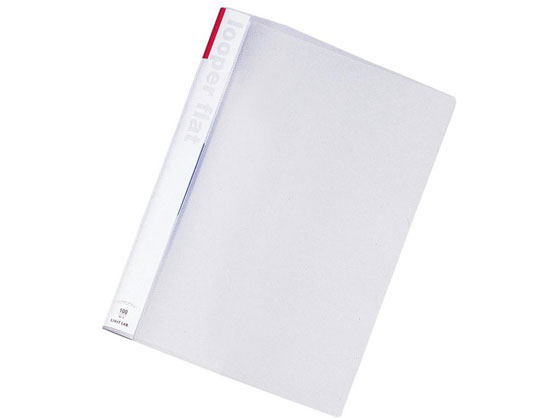 リヒトラブ ルーパーフラット A4タテ 2穴 100枚収容 赤 F52-3 1冊(ご注文単位1冊)【直送品】