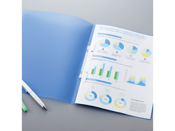 リヒトラブ ルーパーファイル[5冊] A4 クリスタルブルー F3006-5P20 1パック（ご注文単位1パック)【直送品】