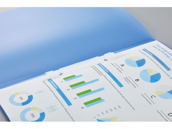 リヒトラブ ルーパーファイル[5冊] A4 クリスタルブルー F3006-5P20 1パック（ご注文単位1パック)【直送品】