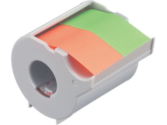 ヤマト メモックロールテープ グレーカッター 25mm×10m オレンジ&ライム 1パック(ご注文単位1パック)【直送品】