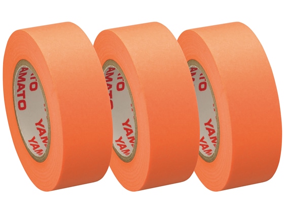 ヤマト メモックロールテープ詰替15mm蛍光紙 オレンジ 3巻 RK-15H-OR 1パック(ご注文単位1パック)【直送品】