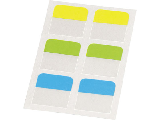 ライオン リペタ 紙付インデックス 25mm幅 イエロー・グリーン・ブルー 1個(ご注文単位1個)【直送品】