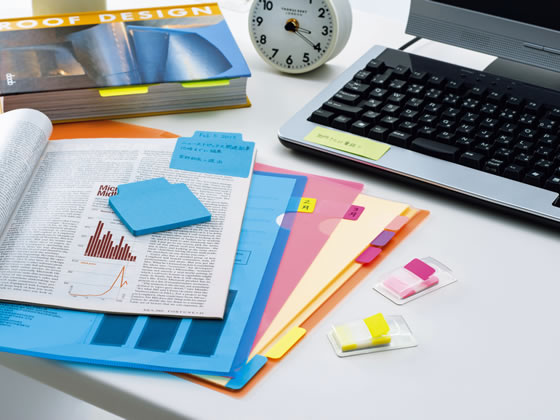 ライオン リペタ 紙付インデックス 25mm幅 ライトピンク・ピンク・パープル 1個（ご注文単位1個)【直送品】