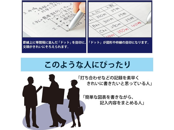 コクヨ キャンパスノート(ドット入り罫線) セミB5 B罫 50枚 紺 1冊(ご注文単位1冊)【直送品】