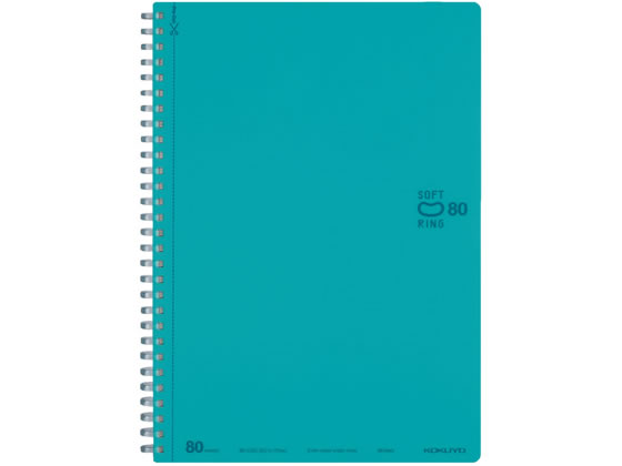 コクヨ ソフトリングノート(ドット入罫線)カットオフ セミB5 80枚 ライトブルー 1冊(ご注文単位1冊)【直送品】