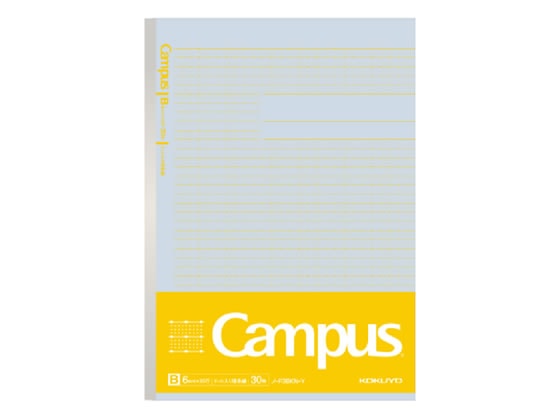 コクヨ キャンパスノート(ドット入り理系線)セミB5 6mm罫 黄 1冊(ご注文単位1冊)【直送品】
