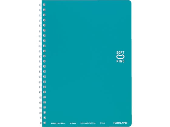 コクヨ ソフトリングノート(ドット入り罫線) ライトブルー A5 B罫 1冊(ご注文単位1冊)【直送品】