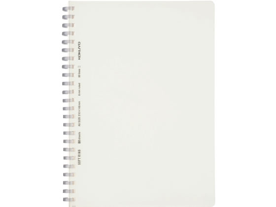 コクヨ ソフトリングノート A5 6mm罫 30行 透明 ス-SV538B-T 1冊(ご注文単位1冊)【直送品】