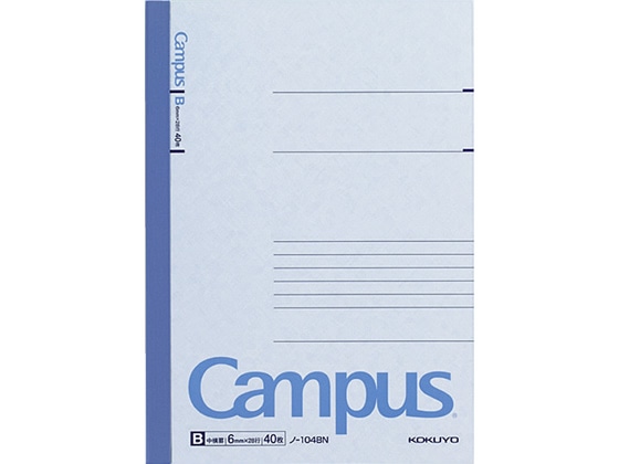 コクヨ キャンパスノート 3号 A5 中横罫 40枚 ノ-104BN 1冊(ご注文単位1冊)【直送品】