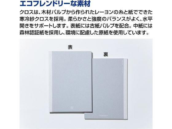 コクヨ ノートブック[PERPANEP]フラット製本 ツルツル A5 5mm方眼 1冊（ご注文単位1冊)【直送品】