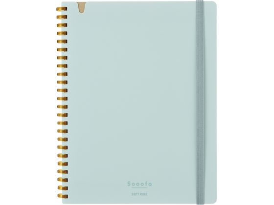 コクヨ ソフトリングノート Sooofa(スーファ) A5変形 方眼罫 ライトブルー 1冊(ご注文単位1冊)【直送品】
