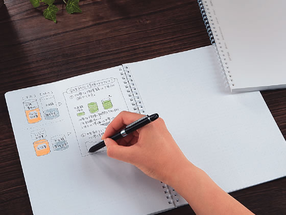 コクヨ ソフトリングノート 5mm方眼ドット罫 A5 80枚 透明 1冊（ご注文単位1冊)【直送品】