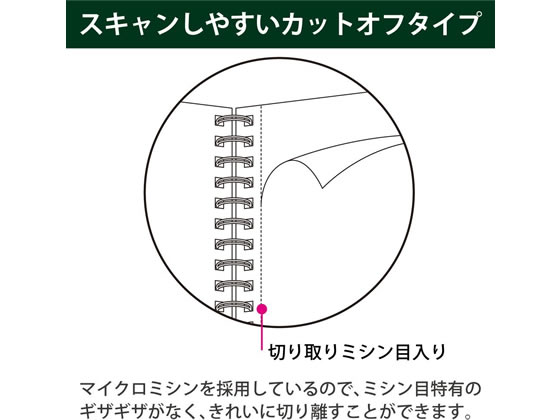 コクヨ キャンパス ツインリングノート(ドット入り罫線) A5 B罫 50枚 紺 1冊(ご注文単位1冊)【直送品】