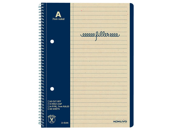 コクヨ フィラーノート A罫 A5 ス-5AN 1冊(ご注文単位1冊)【直送品】