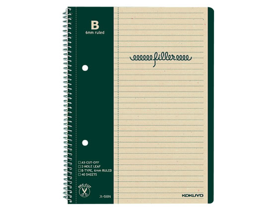 コクヨ フィラーノート B罫 A5 ス-5BN 1冊(ご注文単位1冊)【直送品】