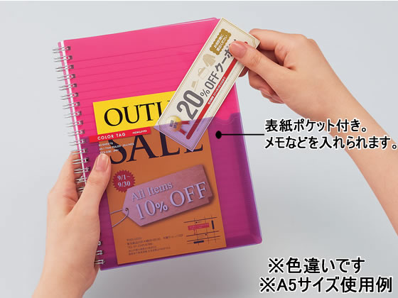 コクヨ ツインリングノート(カラータグ)Bi-COLOR B6 ブルー CTス-C40B 1冊(ご注文単位1冊)【直送品】