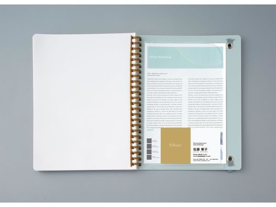 コクヨ ソフトリングノート Sooofa(スーファ) B6変形 方眼罫 ライトブルー 1冊(ご注文単位1冊)【直送品】