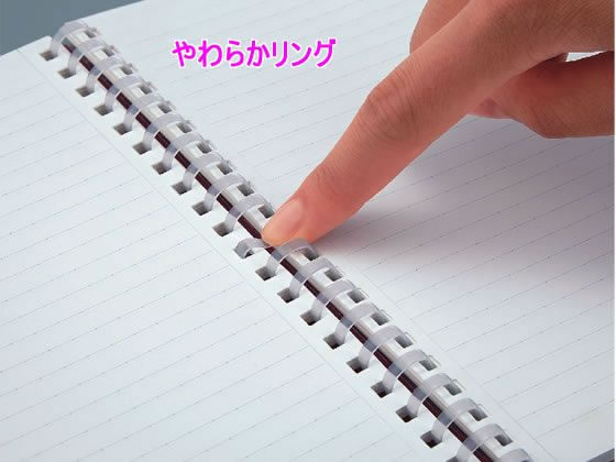コクヨ ソフトリングノート(ドット入罫線)カットオフ A6 ライトピンク 1冊(ご注文単位1冊)【直送品】