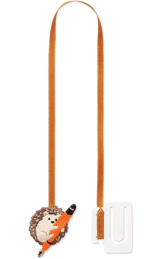 ミドリ ブックマーカー 刺繍 ハリネズミ柄 62327006 1個(ご注文単位1個)【直送品】