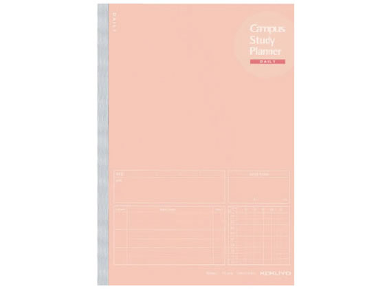 コクヨ キャンパス スタディプランナー(ノート) A5 デイリー罫 ライトピンク 1冊（ご注文単位1冊)【直送品】