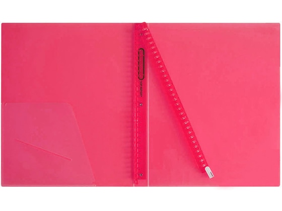 マルマン セプトクルール プラスチックバインダーワイド A4 ピンク F582B-08 1冊(ご注文単位1冊)【直送品】