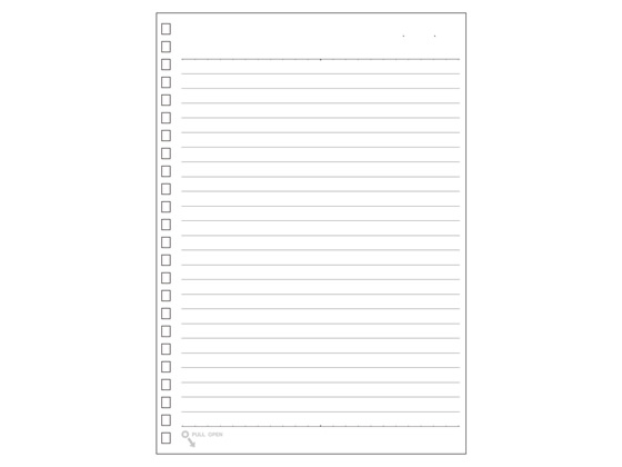 リヒトラブ ツイストノート専用リーフ A5 24穴 A罫7mm 30枚 N-1650A 1冊（ご注文単位1冊)【直送品】