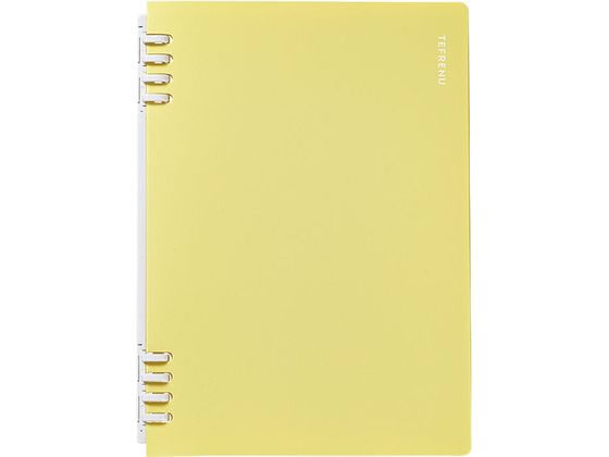 キングジム リングノート テフレーヌ A5 20穴 黄 CN9854TEキイ 1冊（ご注文単位1冊)【直送品】