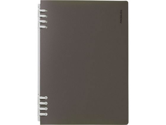 キングジム リングノート テフレーヌ A5 20穴 黒 CN9854TEクロ 1冊（ご注文単位1冊)【直送品】