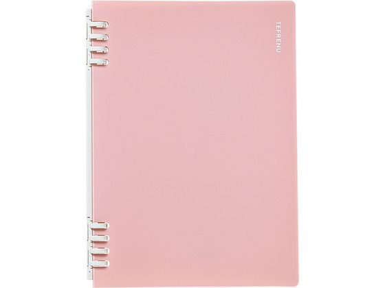 キングジム リングノート テフレーヌ A5 20穴 ピンク CN9854TEヒン 1冊（ご注文単位1冊)【直送品】