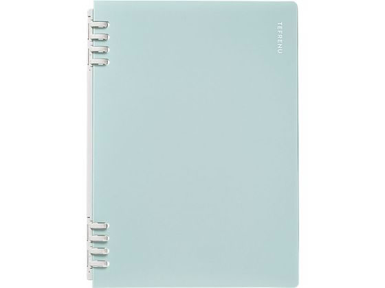 キングジム リングノート テフレーヌ A5 20穴 水色 CN9854TEミス 1冊（ご注文単位1冊)【直送品】