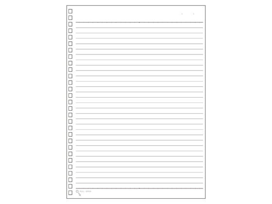 リヒトラブ ツイストノート専用リーフ セミB5 A罫7mm 30枚 N-1600A 1パック（ご注文単位1パック)【直送品】