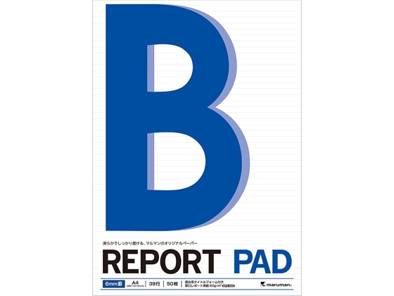 マルマン レポートパッド A4 B罫 50枚 P141A 1冊（ご注文単位1冊)【直送品】