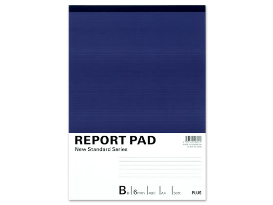 プラス レポートパッド A4 B罫 RE-250B 76-835 1冊（ご注文単位1冊)【直送品】