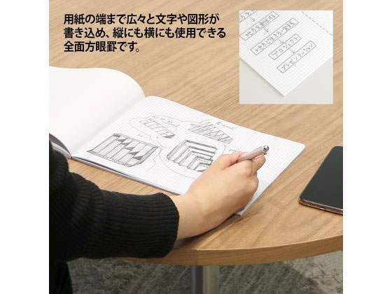 オキナ プロジェクトペーパー B5 5mm方眼 PPB55S 1冊(ご注文単位1冊)【直送品】