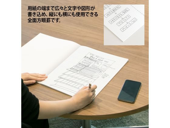 オキナ プロジェクトペーパー B4横 5mm方眼 PPB45S 1冊(ご注文単位1冊)【直送品】