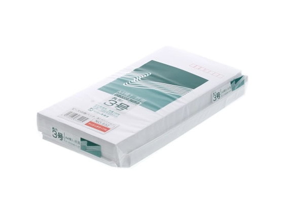 ホワイト封筒 テープ付 長3 100枚 832 1パック(ご注文単位1パック)【直送品】