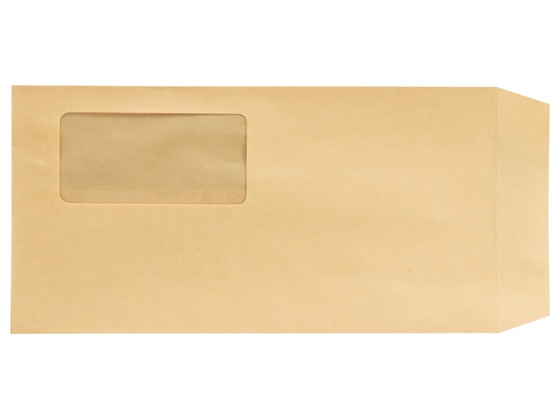 ツバメ工業 窓付ワンタッチ封筒 長3クラフト 100枚 K70-N3WT 1パック（ご注文単位1パック)【直送品】
