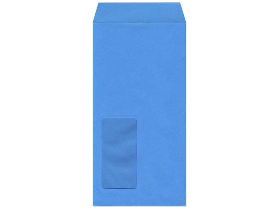 イムラ 長3窓付カラークラフト70g/㎡ ブルー 1000枚 N3C-737N 1箱(ご注文単位1箱)【直送品】