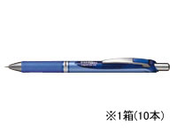 ぺんてる エナージェル ノック式 ニードルチップ 0.5mm 青 10本 1箱(ご注文単位1箱)【直送品】