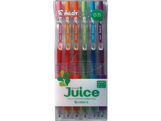 パイロット ゲルインキボールペン ジュース 6色セット 極細 LJU-60EF-6C 1個(ご注文単位1個)【直送品】