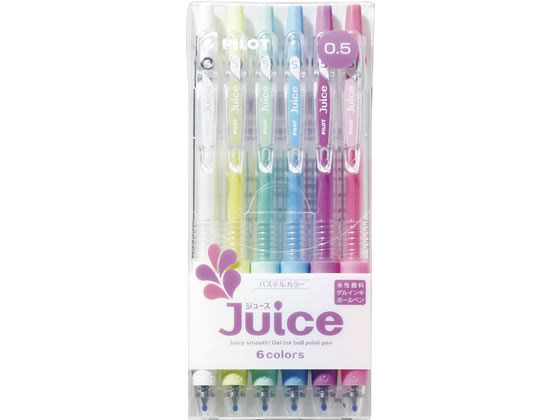 パイロット ゲルインキボールペン ジュースパステルカラー6色セット極細 1個(ご注文単位1個)【直送品】
