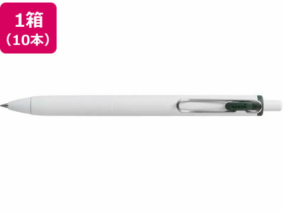 三菱鉛筆 ユニボールワン 0.38mm グリーンブラック 10本 UMNS38.7 1箱(ご注文単位1箱)【直送品】