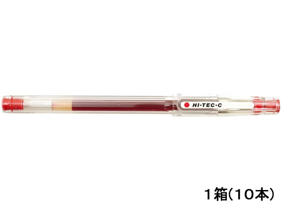 パイロット ハイテックC04 超極細0.4mm 赤 10本 LH-20C4-R 1箱(ご注文単位1箱)【直送品】