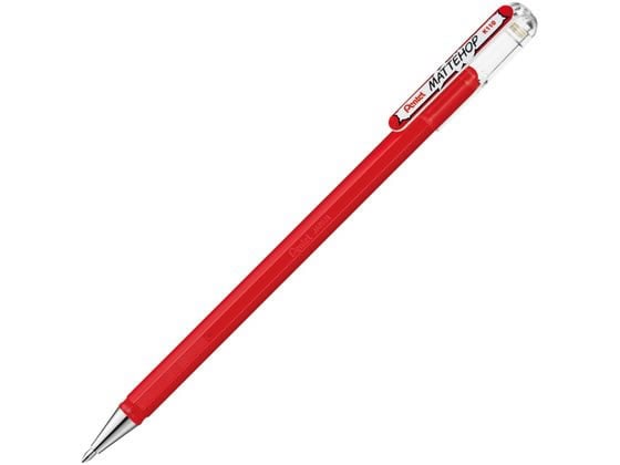 ぺんてる ゲルボールペン マットホップ 1.0mm レッド K110-VB 1本(ご注文単位1本)【直送品】