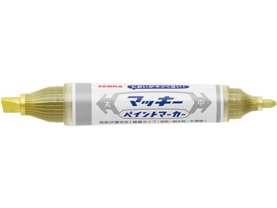ゼブラ マッキーペイントマーカー 太字／中字 金 5本 YYT20-GO 1箱（ご注文単位1箱)【直送品】