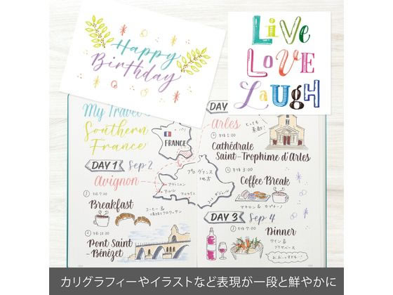 ぺんてる 筆touchサインペン 6色セットD SES15C-6STDH 1セット(ご注文単位1セット)【直送品】