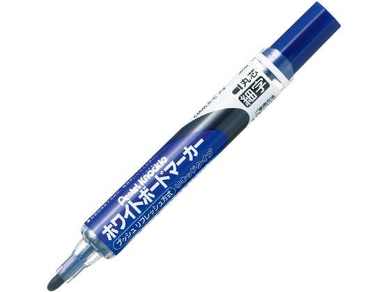 ぺんてる ホワイトボードマーカー ノックル 細字 青 EMWLS-C 1本(ご注文単位1本)【直送品】
