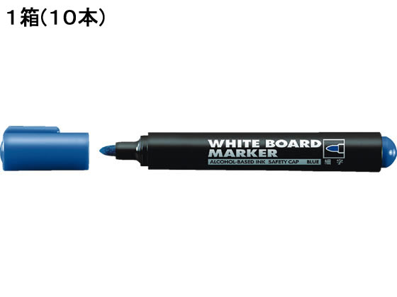 コクヨ ホワイトボードマーカー 細字 青 10本 PM-B101B 1箱(ご注文単位1箱)【直送品】