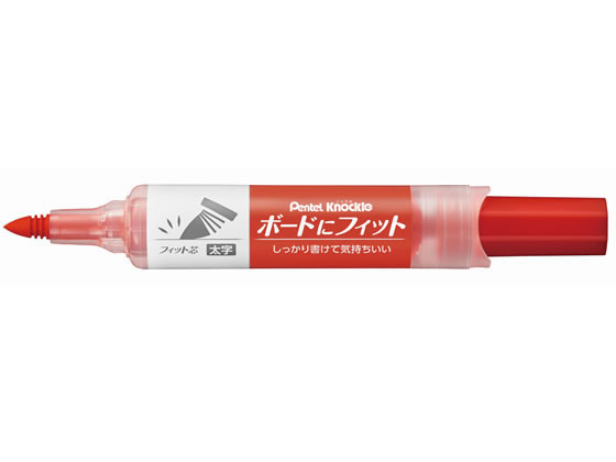 ぺんてる ノックル ボードにフィット ソフト丸芯 赤 EMWL5BF-B 1本(ご注文単位1本)【直送品】
